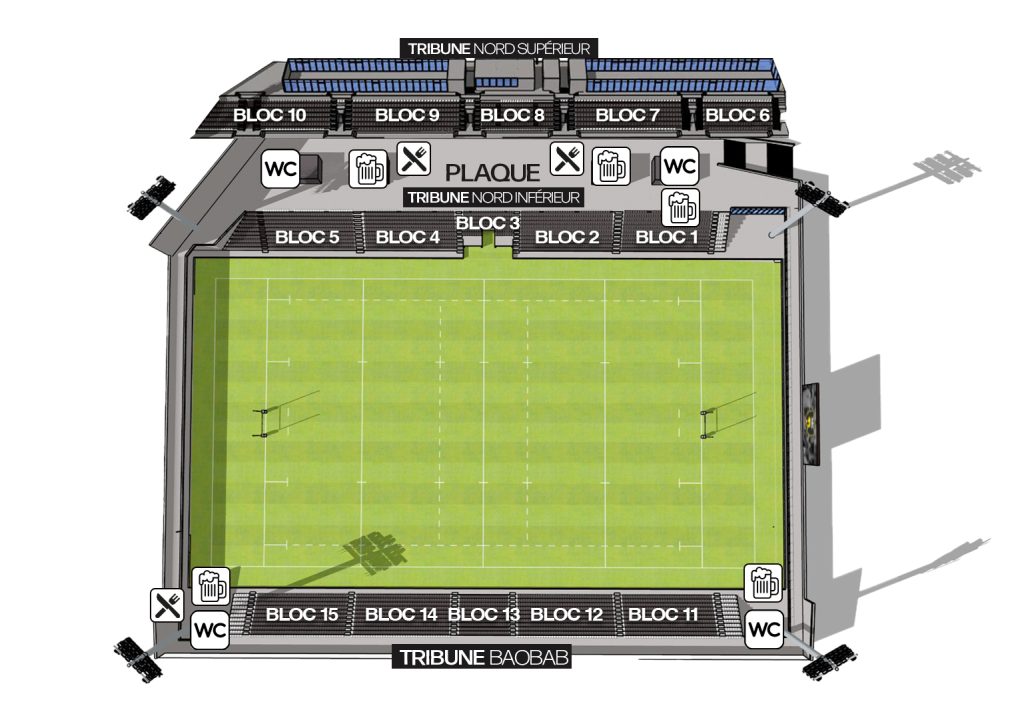 Plan du Chambéry Savoie Stadium