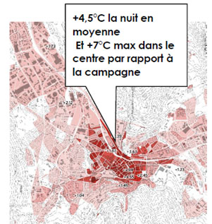 Carte de chaleur de Chambéry